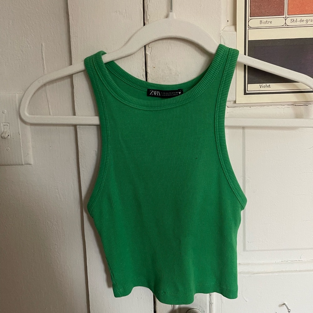 Green ZARA Tank Top